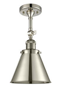 Franklin Restoration One Light Semi-Flush Mount in Polished Nickel (405|201F-PN-M13-PN)