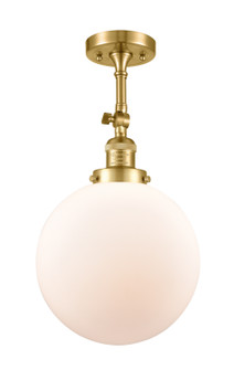 Franklin Restoration One Light Semi-Flush Mount in Satin Gold (405|201F-SG-G201-10)