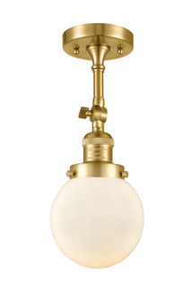 Franklin Restoration One Light Semi-Flush Mount in Satin Gold (405|201F-SG-G201-6)