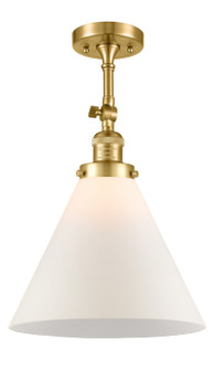 Franklin Restoration LED Semi-Flush Mount in Satin Gold (405|201F-SG-G41-L)