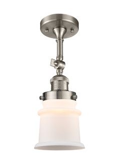 Franklin Restoration One Light Semi-Flush Mount in Brushed Satin Nickel (405|201F-SN-G181S)