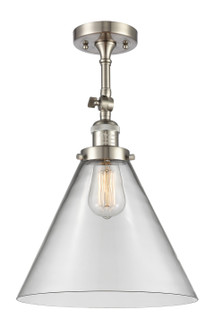 Franklin Restoration One Light Semi-Flush Mount in Brushed Satin Nickel (405|201F-SN-G42-L)