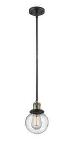 Franklin Restoration LED Mini Pendant in Black Antique Brass (405|201S-BAB-G204-6-LED)