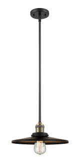 Franklin Restoration One Light Mini Pendant in Black Antique Brass (405|201S-BAB-MFR-BK-12)