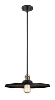 Franklin Restoration One Light Mini Pendant in Black Antique Brass (405|201S-BAB-MFR-BK-16)