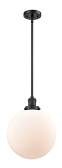 Franklin Restoration One Light Mini Pendant in Matte Black (405|201S-BK-G201-12)
