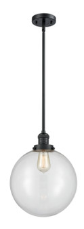Franklin Restoration One Light Mini Pendant in Matte Black (405|201S-BK-G202-12)