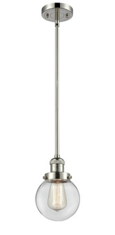 Franklin Restoration One Light Mini Pendant in Polished Nickel (405|201S-PN-G202-6)