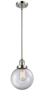 Franklin Restoration One Light Mini Pendant in Polished Nickel (405|201S-PN-G202-8)