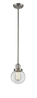 Franklin Restoration One Light Mini Pendant in Brushed Satin Nickel (405|201S-SN-G202-6)