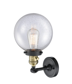 Franklin Restoration One Light Wall Sconce in Black Antique Brass (405|203SW-BAB-G204-8)