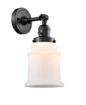 Franklin Restoration One Light Wall Sconce in Matte Black (405|203SW-BK-G181)