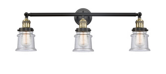 Franklin Restoration Three Light Bath Vanity in Black Antique Brass (405|205-BAB-G184S)