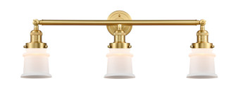Franklin Restoration Three Light Bath Vanity in Satin Gold (405|205-SG-G181S)