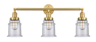 Franklin Restoration Three Light Bath Vanity in Satin Gold (405|205-SG-G184)