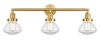 Franklin Restoration Three Light Bath Vanity in Satin Gold (405|205-SG-G322)
