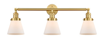 Franklin Restoration Three Light Bath Vanity in Satin Gold (405|205-SG-G61)