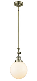 Franklin Restoration One Light Mini Pendant in Antique Brass (405|206-AB-G201-8)