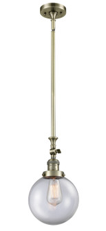 Franklin Restoration One Light Mini Pendant in Antique Brass (405|206-AB-G202-8)