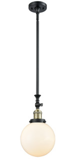 Franklin Restoration One Light Mini Pendant in Black Antique Brass (405|206-BAB-G201-8)