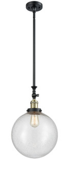 Franklin Restoration One Light Mini Pendant in Black Antique Brass (405|206-BAB-G204-12)