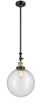 Franklin Restoration LED Mini Pendant in Black Antique Brass (405|206-BAB-G204-12-LED)