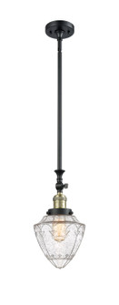 Franklin Restoration One Light Mini Pendant in Black Antique Brass (405|206-BAB-G664-7)
