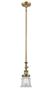 Franklin Restoration One Light Mini Pendant in Brushed Brass (405|206-BB-G182S)