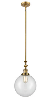 Franklin Restoration One Light Mini Pendant in Brushed Brass (405|206-BB-G202-10)
