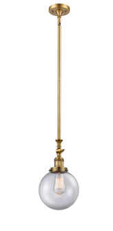 Franklin Restoration LED Mini Pendant in Brushed Brass (405|206-BB-G202-8-LED)