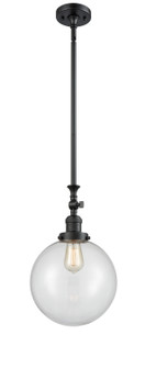 Franklin Restoration One Light Mini Pendant in Matte Black (405|206-BK-G202-10)