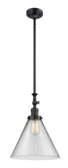 Franklin Restoration One Light Mini Pendant in Matte Black (405|206-BK-G42-L)