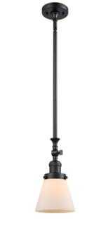 Franklin Restoration One Light Mini Pendant in Matte Black (405|206-BK-G61)