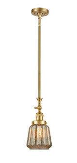 Franklin Restoration One Light Mini Pendant in Satin Gold (405|206-SG-G146)