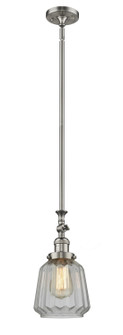 Franklin Restoration One Light Mini Pendant in Brushed Satin Nickel (405|206-SN-G142)