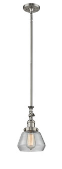 Franklin Restoration One Light Mini Pendant in Brushed Satin Nickel (405|206-SN-G172)