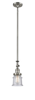 Franklin Restoration One Light Mini Pendant in Brushed Satin Nickel (405|206-SN-G184S)