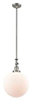 Franklin Restoration LED Mini Pendant in Brushed Satin Nickel (405|206-SN-G201-12-LED)