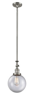 Franklin Restoration One Light Mini Pendant in Brushed Satin Nickel (405|206-SN-G202-8)