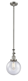 Franklin Restoration One Light Mini Pendant in Brushed Satin Nickel (405|206-SN-G204-8)