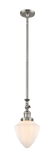 Franklin Restoration LED Mini Pendant in Brushed Satin Nickel (405|206-SN-G661-7-LED)
