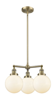 Franklin Restoration LED Chandelier in Antique Brass (405|207-AB-G201-8-LED)