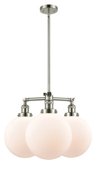 Franklin Restoration LED Chandelier in Polished Nickel (405|207-PN-G201-10-LED)