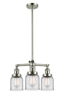 Franklin Restoration Three Light Chandelier in Polished Nickel (405|207-PN-G52)
