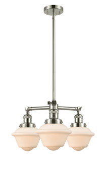 Franklin Restoration Three Light Chandelier in Polished Nickel (405|207-PN-G531)