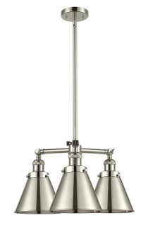 Franklin Restoration Three Light Chandelier in Polished Nickel (405|207-PN-M13-PN)