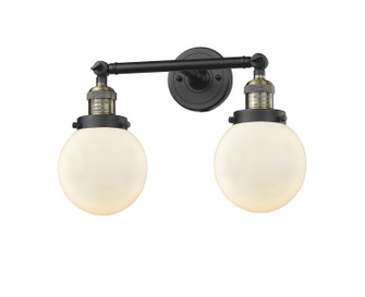 Franklin Restoration LED Bath Vanity in Black Antique Brass (405|208-BAB-G201-6-LED)