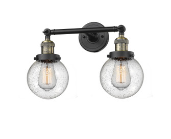 Franklin Restoration LED Bath Vanity in Black Antique Brass (405|208-BAB-G204-6-LED)