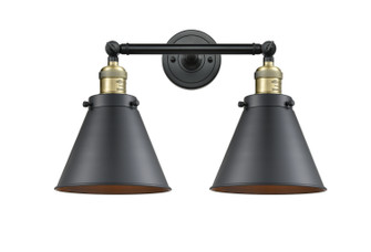 Franklin Restoration Two Light Bath Vanity in Black Antique Brass (405|208-BAB-M13-BK)