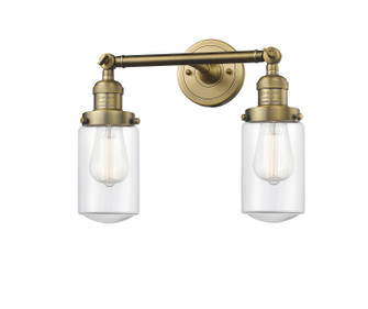 Franklin Restoration Two Light Bath Vanity in Brushed Brass (405|208-BB-G312)